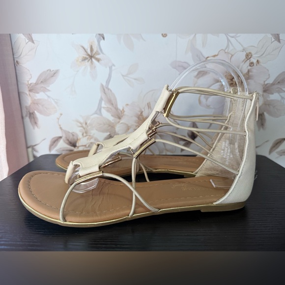 Madeline Stuart Cream Gladiator T-Strap Sandals - Women - Picture 3 of 5